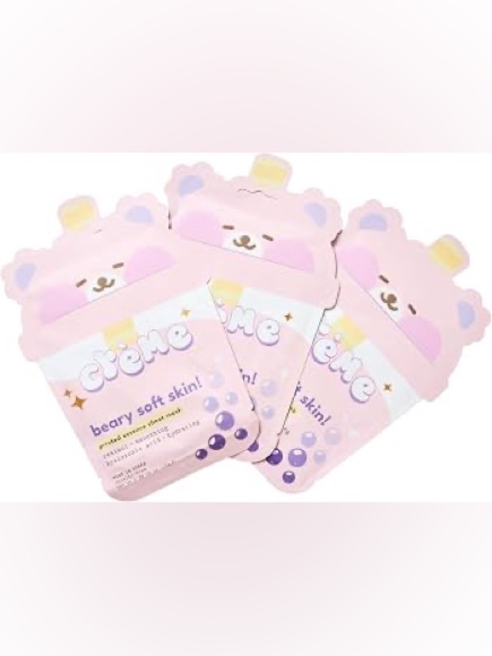 The Crème Shop Boba Bears Beary Soft Skin! Printed Essence Sheet Mask